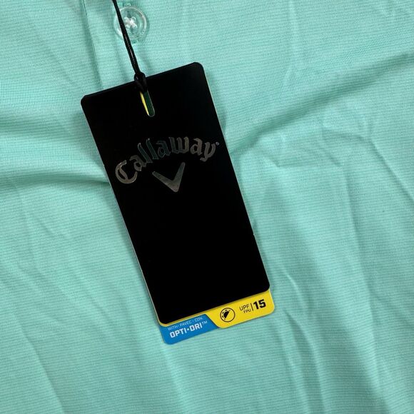 S Callaway Shirt Mens L Teal OptiDri Polo Performance Golf Short Sleeve NWT - Picture 3 of 8